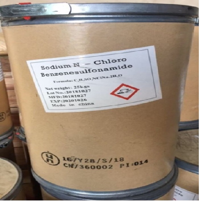 Chloramin B Trung Quốc,C6H5ClNaO2S, 25kg/thùng
